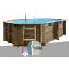 Kit Piscine Bois Gré Grenade 4,36 X 3,36 X 1,17 M + Alarme - Bois