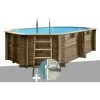 Kit Piscine Bois Gré Grenade 4,36 X 3,36 X 1,17 M + Douche - Bois