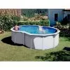 Piscine Acier Blanc Varadero En Huit 5,00 X 3,40 X 1,22 M - Gré - Blanc