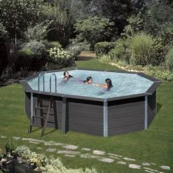 Piscine Ovale Composite Gré - 4,78 X 3,38 X 1,20 M -Grès Soldes 18469487 4