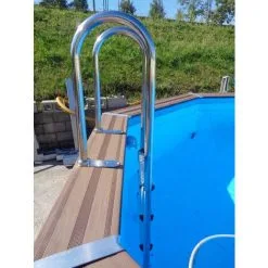 Piscine Ovale Composite Gré - 4,78 X 3,38 X 1,20 M -Grès Soldes 18469487 5