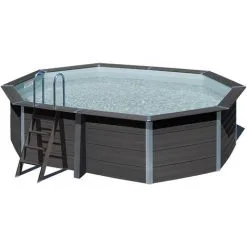 Piscine Composite Avant-Garde Ovale 5,24 X 3,86 X 1,24 M - Gré - Bois