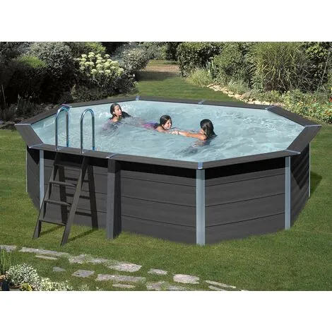 Piscine Composite Avant-Garde Ovale 5,24 X 3,86 X 1,24 M - Gré - Bois 2 Piscine Composite Avant-Garde Ovale 5,24 X 3,86 X 1,24 M - Gré - Bois – Image 2
