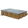 Bâche D'hivernage Pour Piscine Bois Rectangulaire Lemon 3,75 X 2,00 M - Gré - Gris