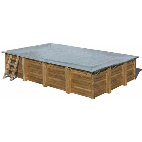 Bâche D'hivernage Pour Piscine Bois Rectangulaire Lemon 3,75 X 2,00 M - Gré - Gris 1 Bâche D'hivernage Pour Piscine Bois Rectangulaire Lemon 3,75 X 2,00 M - Gré - Gris