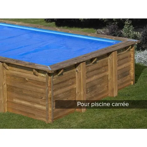 Bâche à Bulles Pour Piscine Bois Carrée Carra 3,05 X 3,05 M - Gré - Bleu 2 Bâche à Bulles Pour Piscine Bois Carrée Carra 3,05 X 3,05 M - Gré - Bleu – Image 2