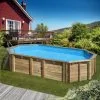 Gré Piscine Bois ORANGE 7,55m X 4,56m X H : 1,46m