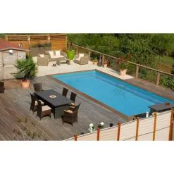 Gré Piscine Bois EVORA 6,20m X 4,20m X H: 1,33m -Grès Soldes 53602168 2