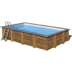 Gré Piscine Bois EVORA 6,20m X 4,20m X H: 1,33m -Grès Soldes 53602168 4
