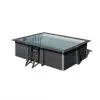Gré Piscine Hors Sol Rectangle En Composite - 4,66m X 3,26m X H: 1,24m