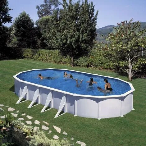 Gré Piscine Hors Sol Acier Ovale Blanc 810x470x132 Avec Renforts 1 Gré Piscine Hors Sol Acier Ovale Blanc 810x470x132 Avec Renforts