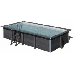 Piscine Composite Avant-Garde Rectangulaire 6,06 X 3,26 X 1,24 M - Gré - Bois